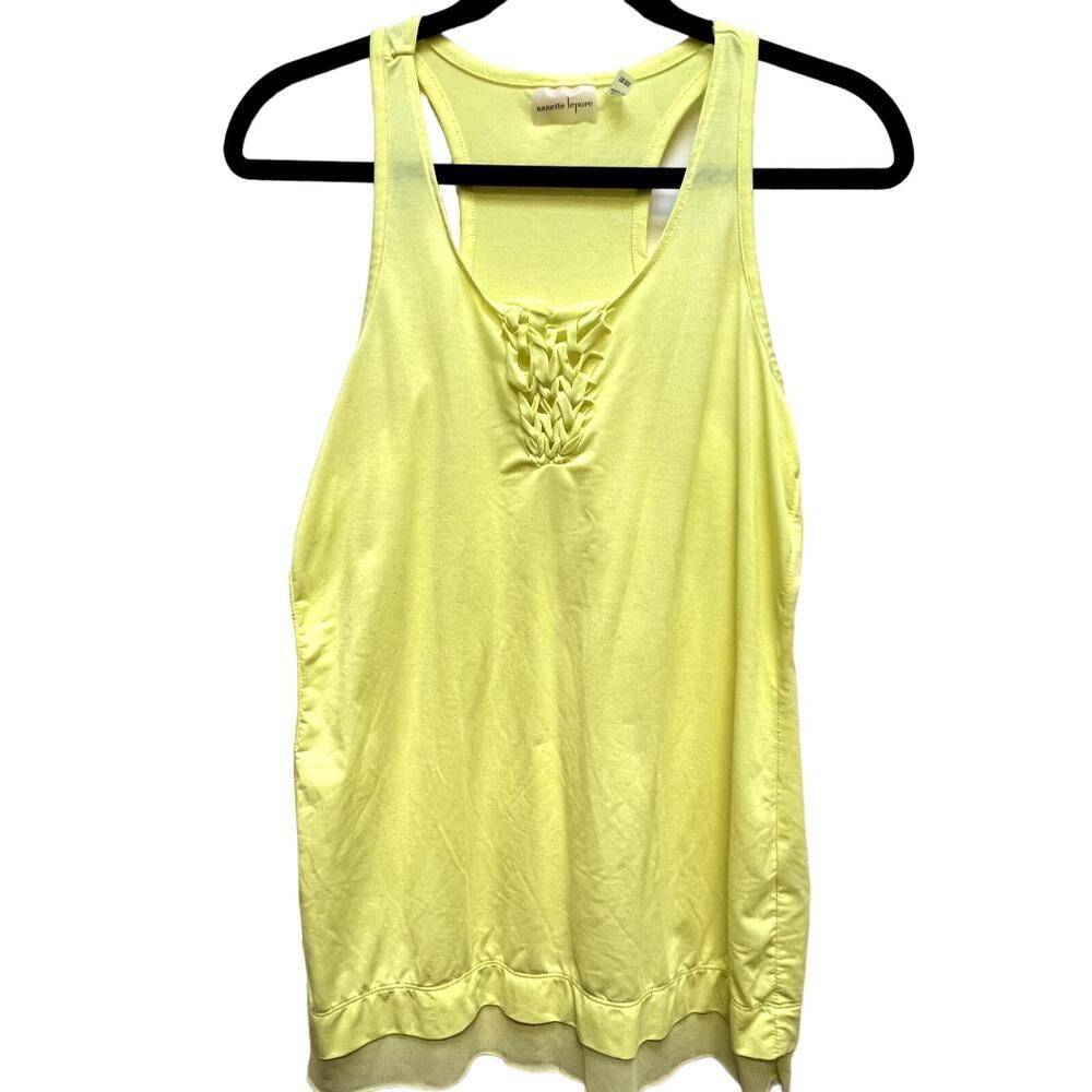 Nanette Lepore Yellow Layered Racerback Tank Top XS‎